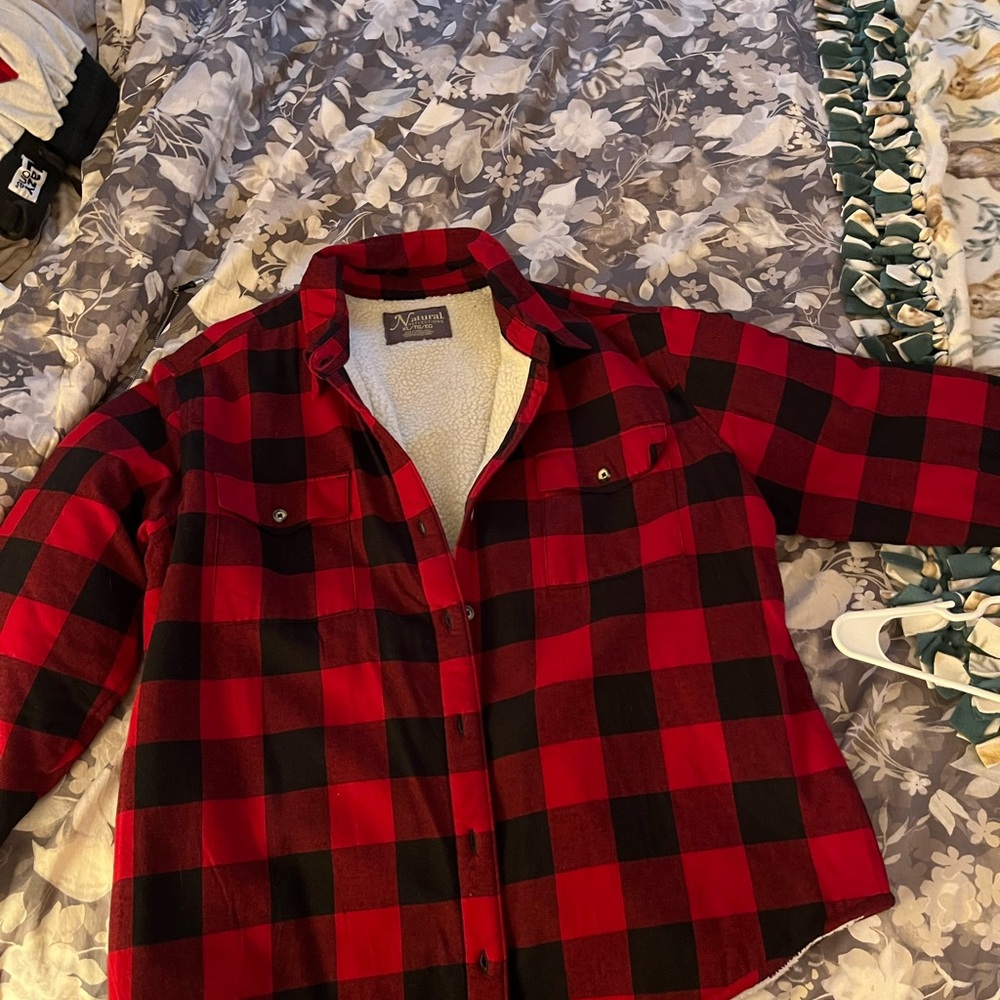 Natural Reflections Red and Black Plaid Jacket